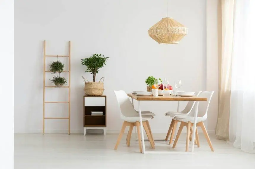 Bright minimal dining room