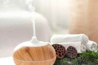 Spa composition with Aromatherapy and body care items.